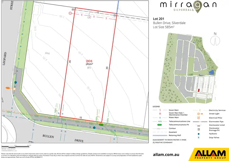 Floorplan of Homely land listing, LOT 201, Lot 201 Bullen Drive, Silverdale NSW 2752