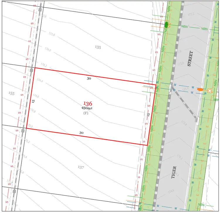Floorplan of Homely land listing, LOT 136, Lot 136 Tiger Street, Silverdale NSW 2752
