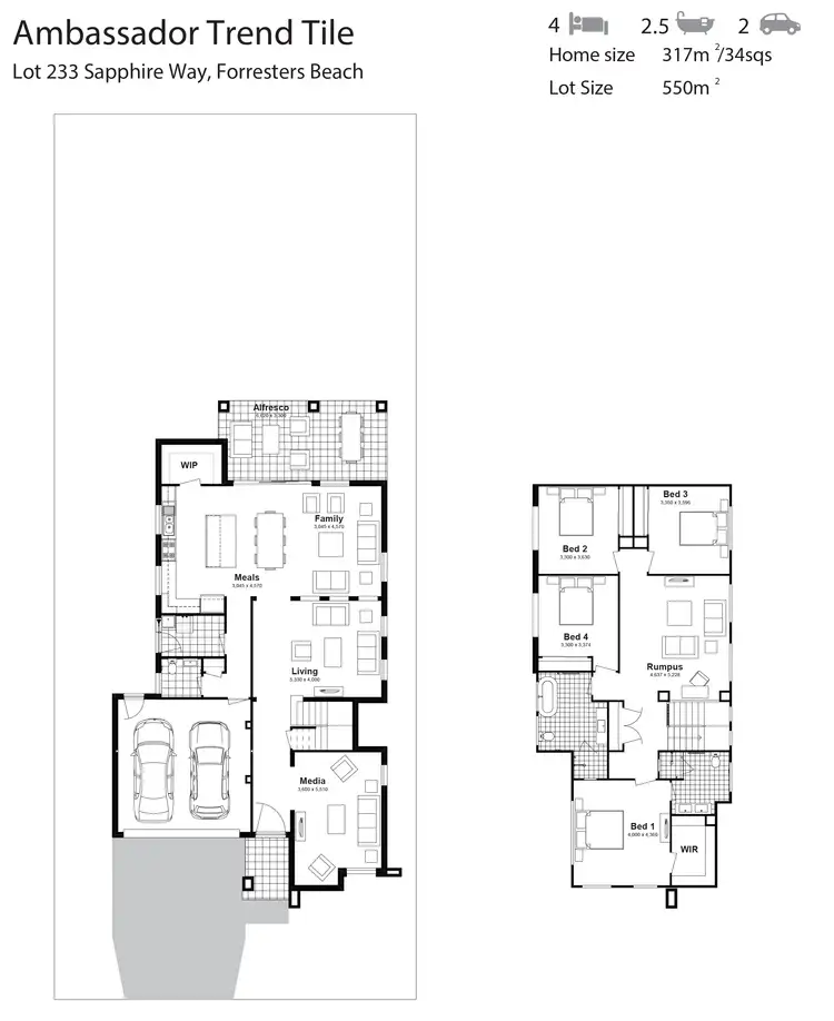 Floorplan of Homely house listing, Lot 233 Sapphire Way, Forresters Beach NSW 2260