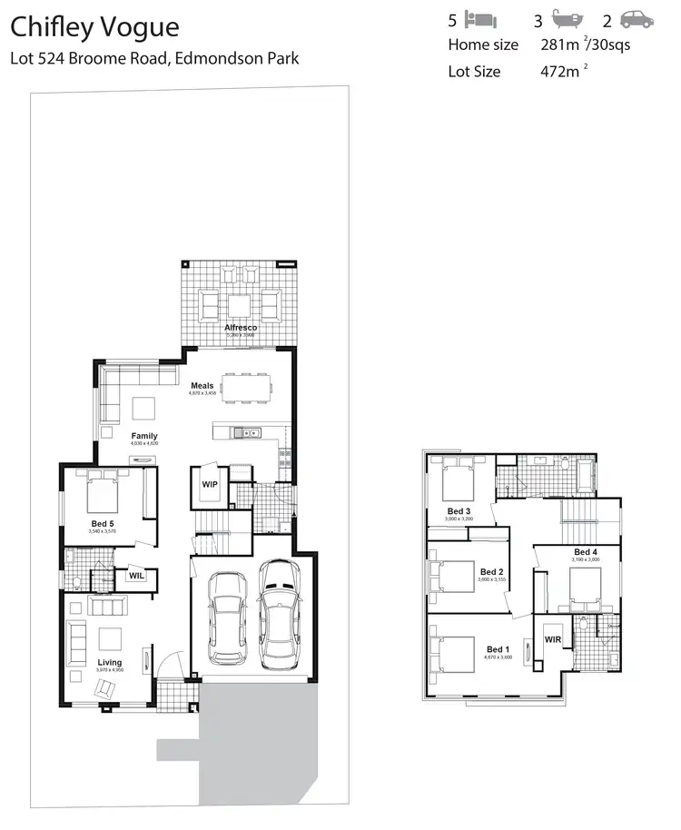 Floorplan of Homely house listing, Lot 524 Broome Road, Edmondson Park NSW 2174