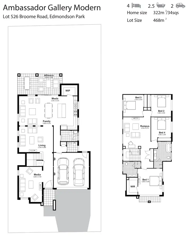 Floorplan of Homely house listing, Lot 526 Broome Road, Edmondson Park NSW 2174