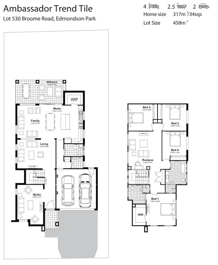 Floorplan of Homely house listing, Lot 530 Broome Road, Edmondson Park NSW 2174
