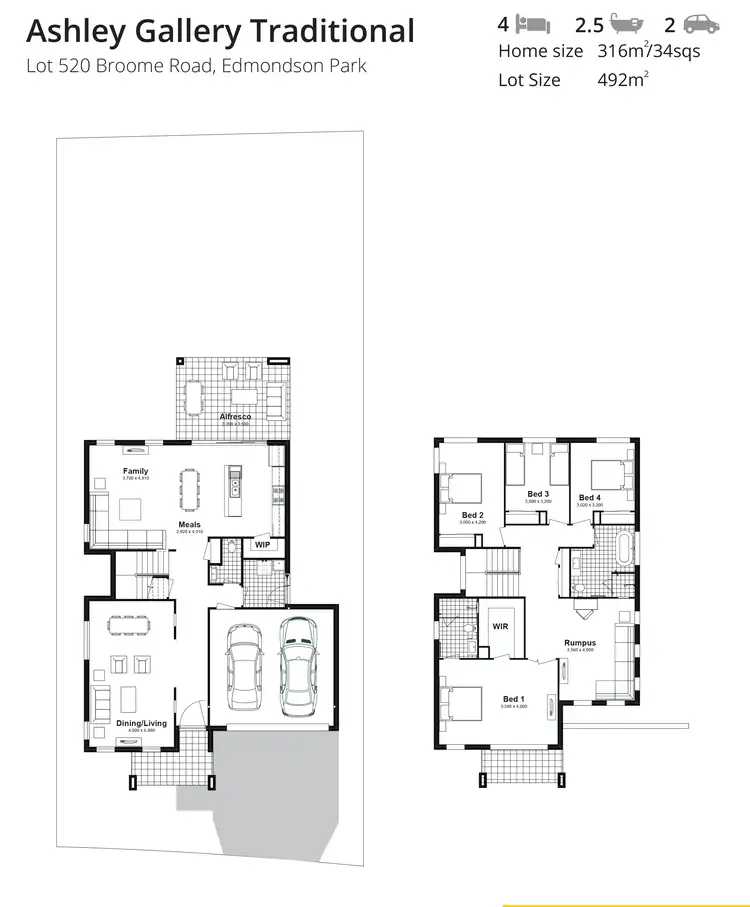 Floorplan of Homely house listing, Lot 520 Broome Road, Edmondson Park NSW 2174