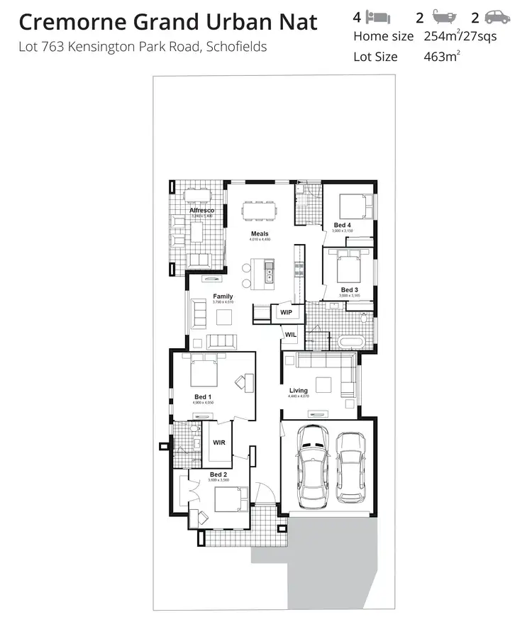 Floorplan of Homely house listing, Lot 763 Kensington Park Road, Schofields NSW 2762