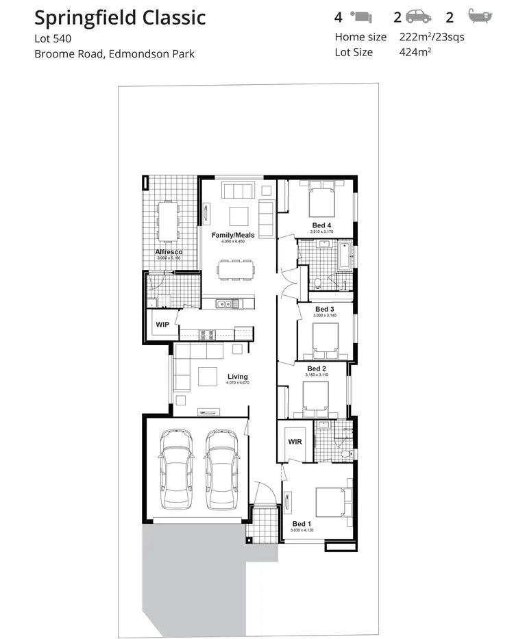 Floorplan of Homely house listing, Lot 540 Broome Road, Edmondson Park NSW 2174