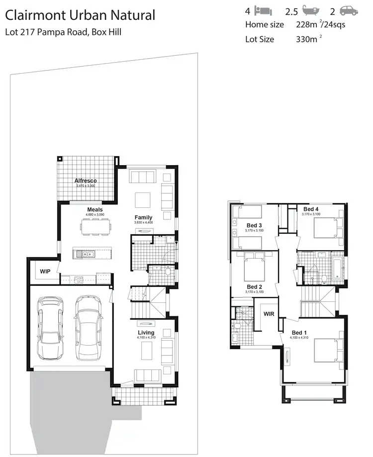 Floorplan of Homely house listing, Lot 217 Pampa Road, Box Hill NSW 2765