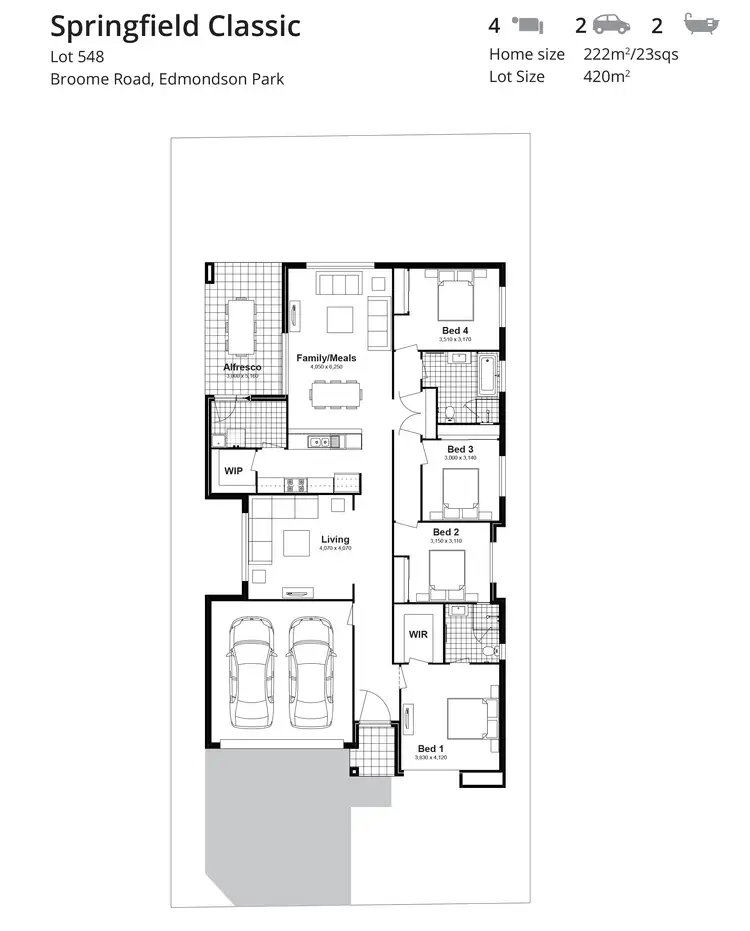 Floorplan of Homely house listing, Lot 548 Broome Road, Edmondson Park NSW 2174