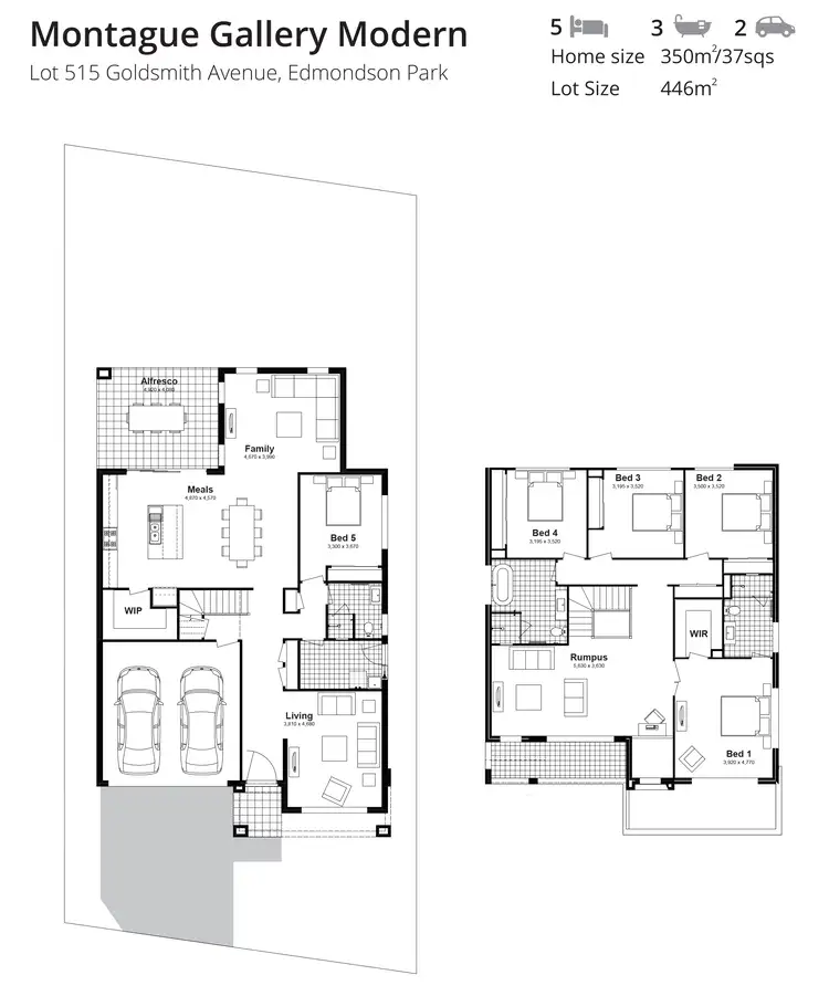 Floorplan of Homely house listing, Lot 515 Goldsmith Avenue, Edmondson Park NSW 2174