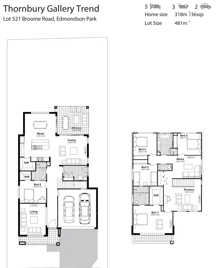 Floorplan of Homely house listing, Lot 521 Broome Road, Edmondson Park NSW 2174