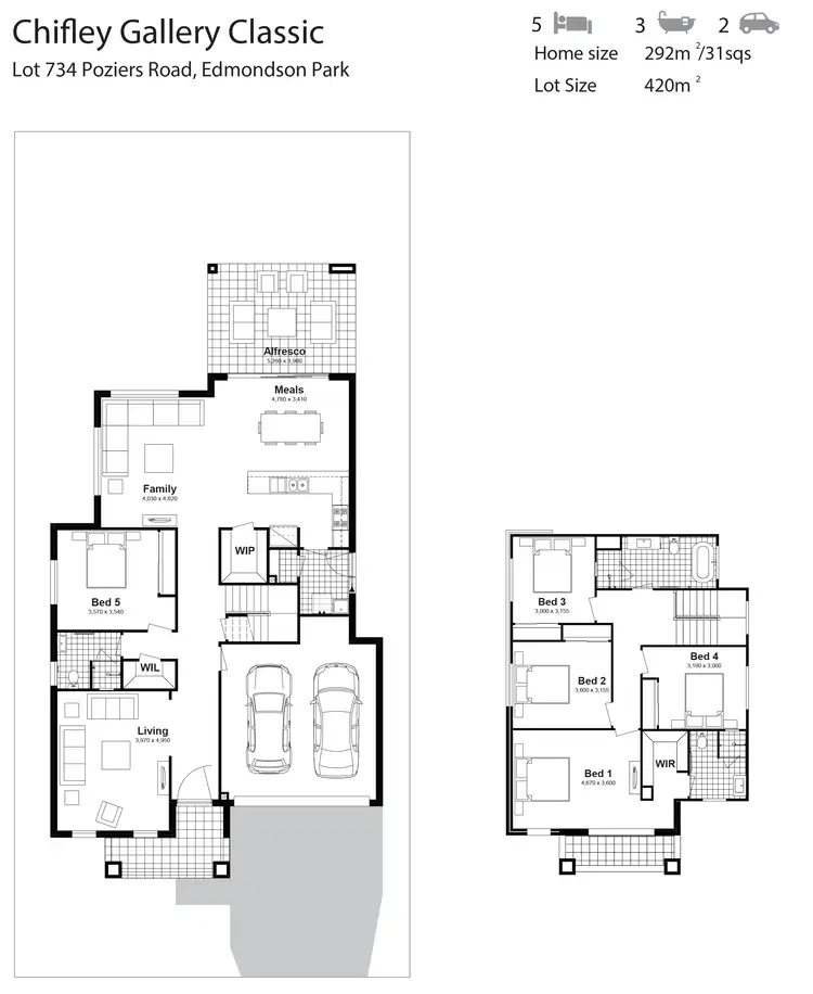 Floorplan of Homely house listing, Lot 734 Poziers Road, Edmondson Park NSW 2174