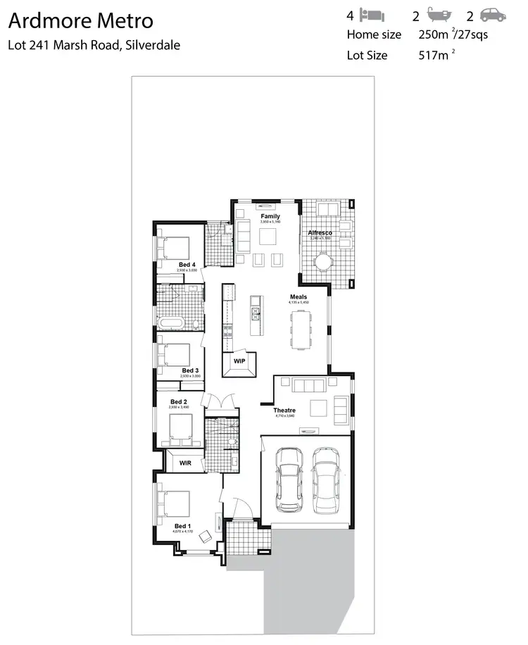 Floorplan of Homely house listing, Lot 241 Marsh Road, Silverdale NSW 2752