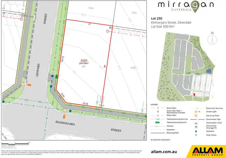 Floorplan of Homely land listing, LOT 250, Lot 250 Kilimanjaro Street, Silverdale NSW 2752