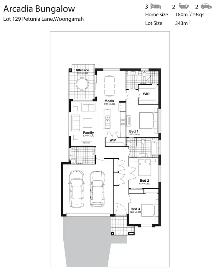 Floorplan of Homely house listing, Lot 129 Petunia Lane, Woongarrah NSW 2259