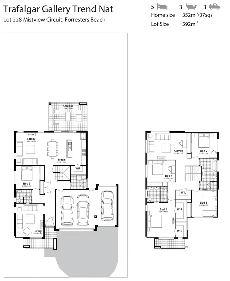 Floorplan of Homely house listing, Lot 228 Mistview Circuit, Forresters Beach NSW 2260