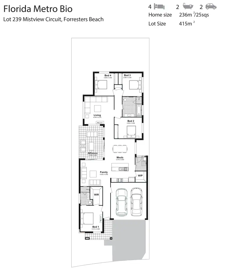Floorplan of Homely house listing, Lot 239 Mistview Circuit, Forresters Beach NSW 2260
