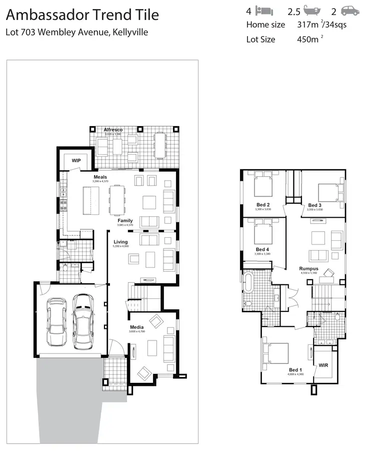 Floorplan of Homely house listing, Lot 703 Wembley Avenue, North Kellyville NSW 2155