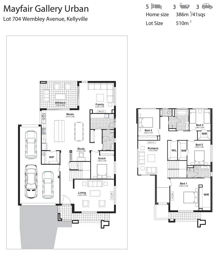 Floorplan of Homely house listing, Lot 704 Wembley Avenue, North Kellyville NSW 2155