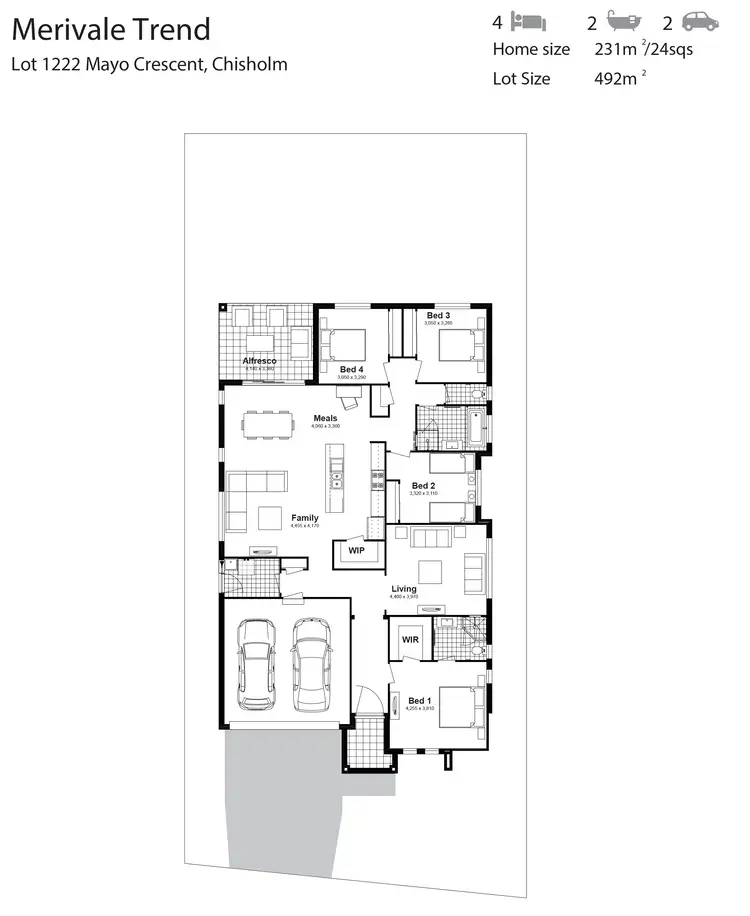 Floorplan of Homely house listing, Lot 1222 Mayo Crescent, Chisholm NSW 2322