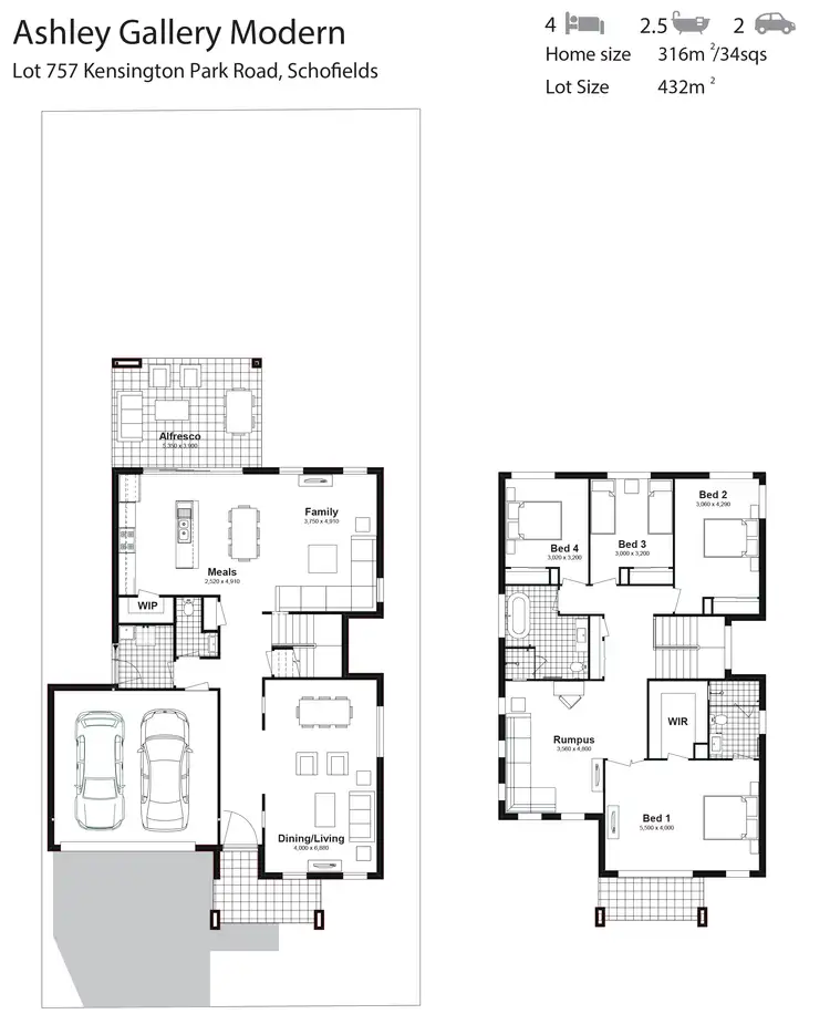 Floorplan of Homely house listing, Lot 757 Kensington Park Road, Schofields NSW 2762
