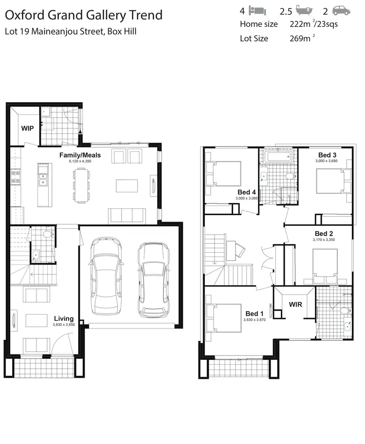 Floorplan of Homely house listing, Lot 19 Maineanjou Street, Box Hill NSW 2765