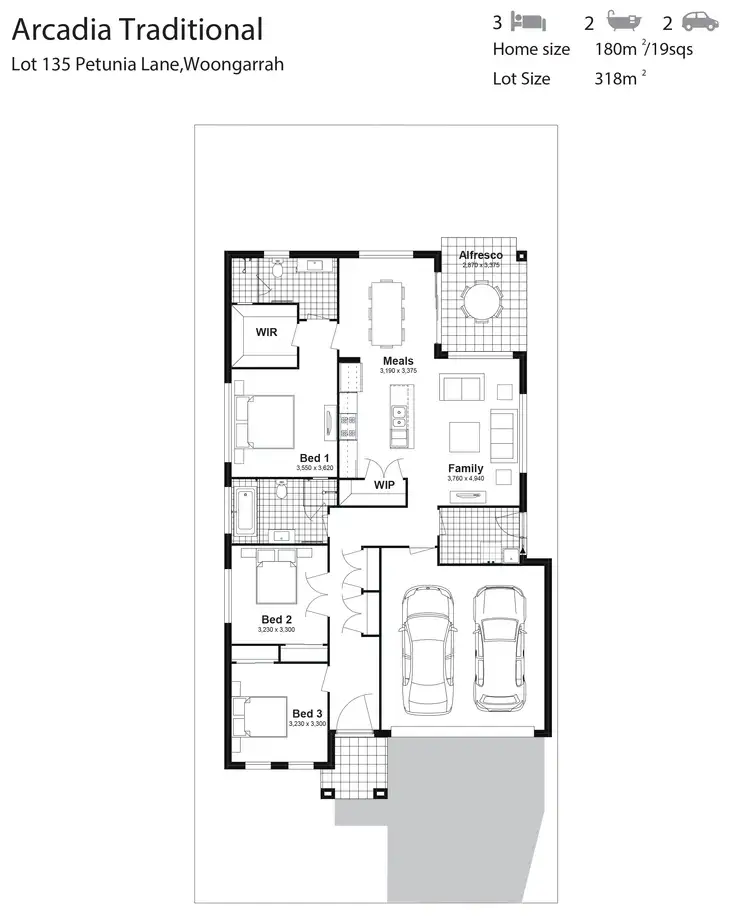 Floorplan of Homely house listing, Lot 135 Petunia Lane, Woongarrah NSW 2259