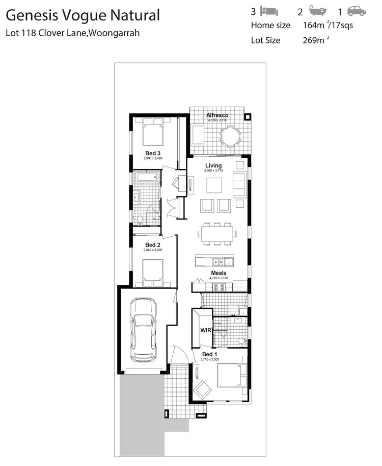 Floorplan of Homely house listing, Lot 118 Clover Lane, Woongarrah NSW 2259