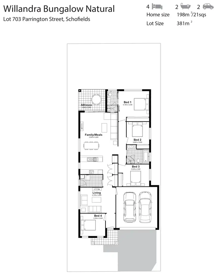 Floorplan of Homely house listing, Lot 703 Parrington Street, Schofields NSW 2762