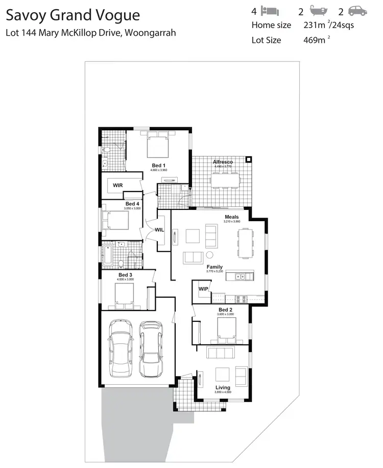 Floorplan of Homely house listing, Lot 144 Mary MacKillop Drive, Woongarrah NSW 2259