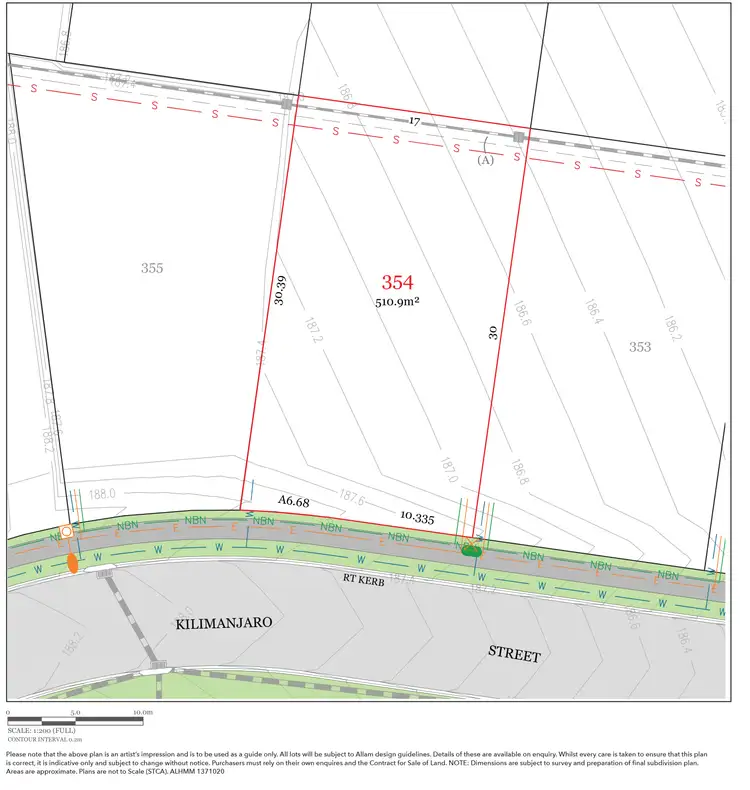 Floorplan of Homely land listing, LOT 354, Lot 354 Kilimanjaro Street, Silverdale NSW 2752