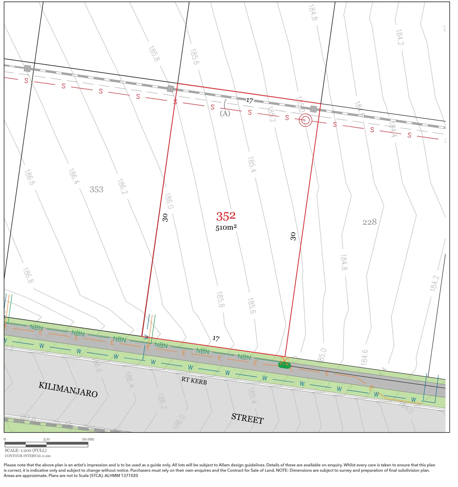 Floorplan of Homely land listing, LOT 352, Lot 352 Kilimanjaro Street, Silverdale NSW 2752