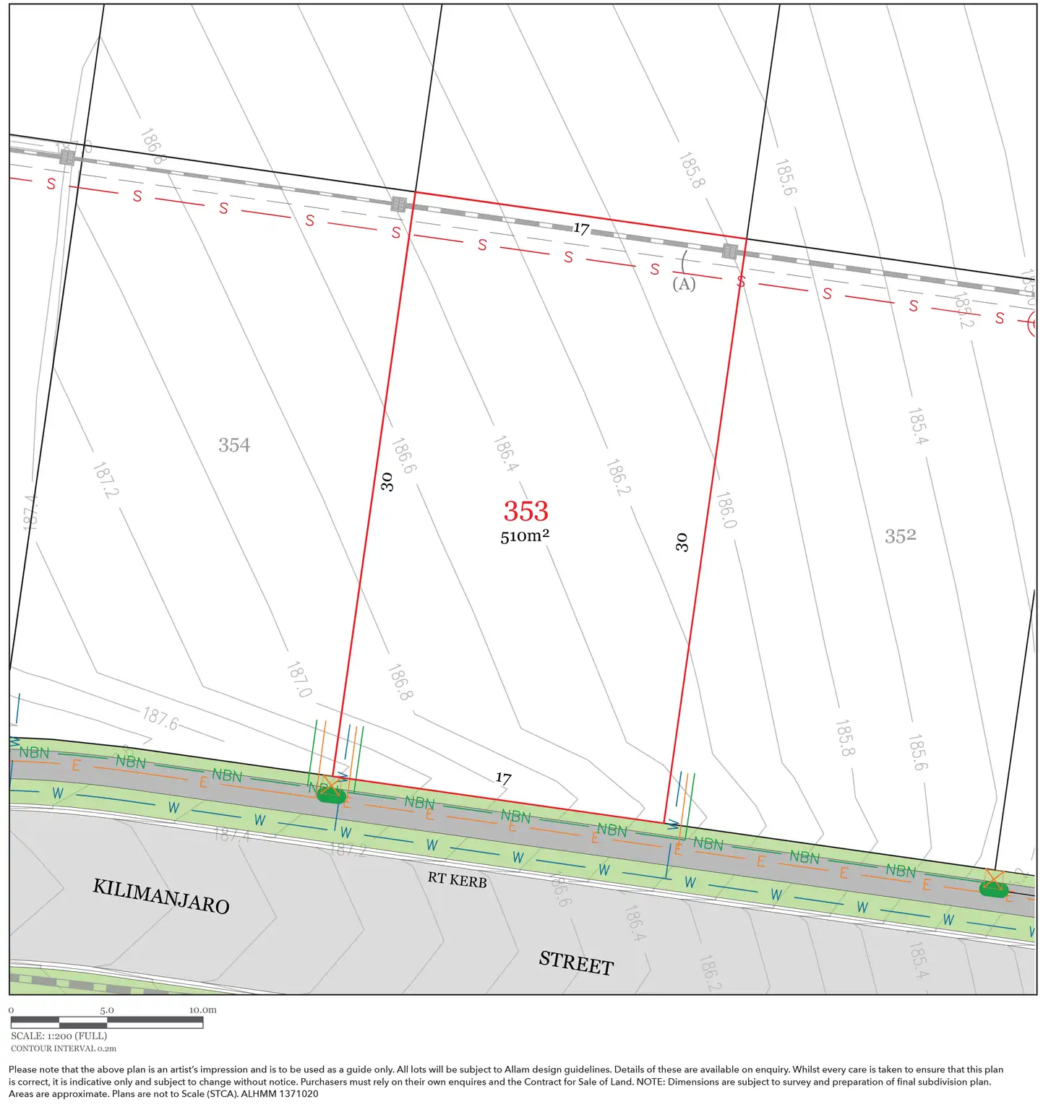 Floorplan of Homely land listing, LOT 353, Lot 353 Kilimanjaro Street, Silverdale NSW 2752