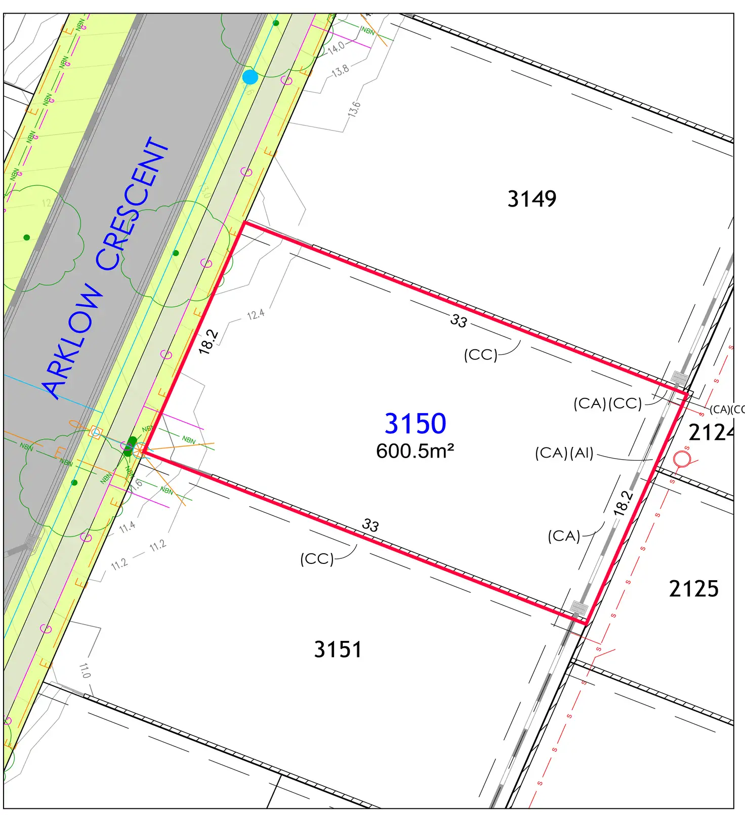 Floorplan of Homely land listing, LOT 3150, Lot 3150 Arklow Crescent, Chisholm NSW 2322