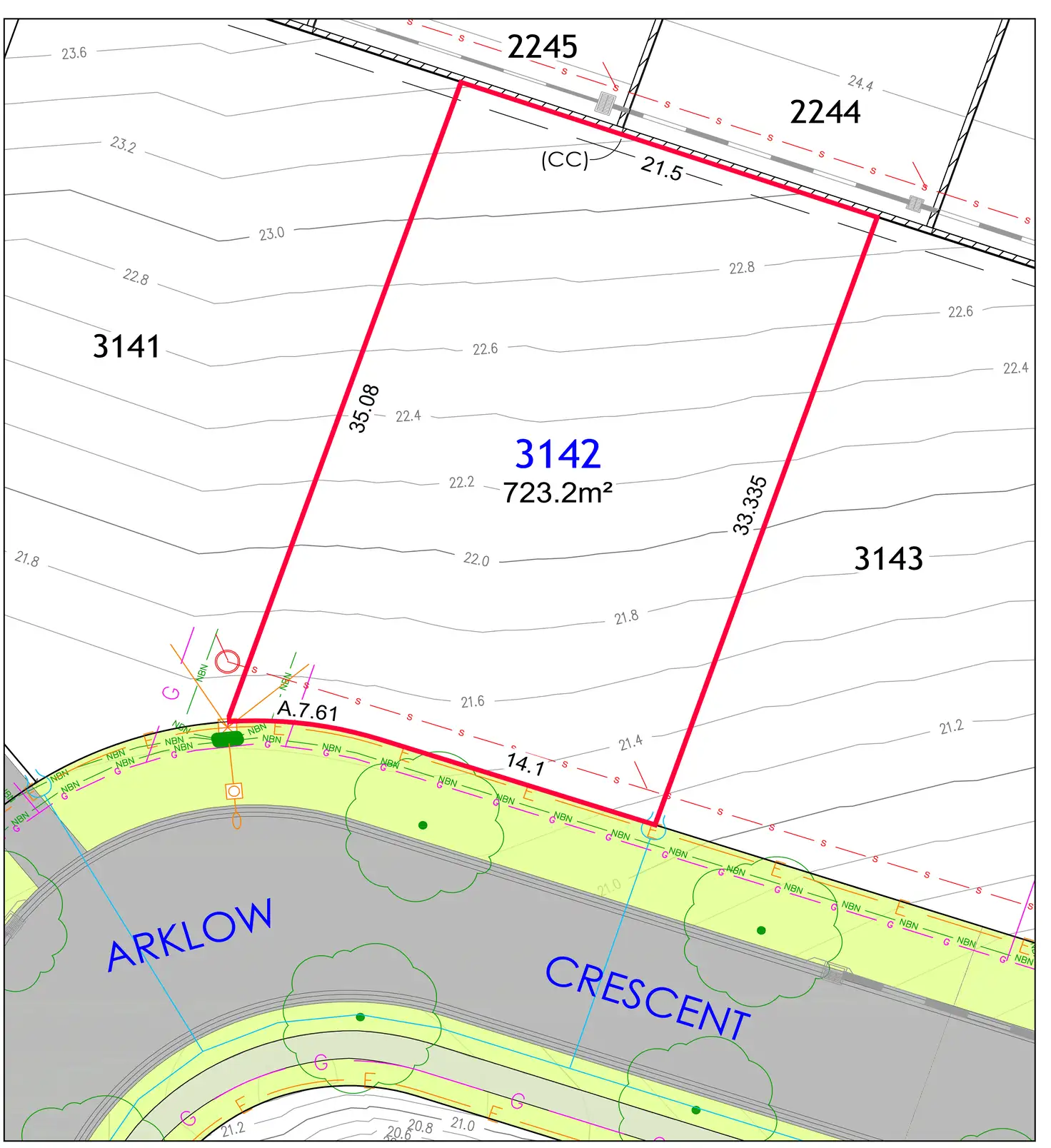 Floorplan of Homely land listing, LOT 3142, Lot 3142 Arklow Crescent, Chisholm NSW 2322