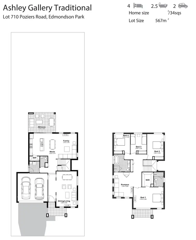 Floorplan of Homely house listing, Lot 710 Poziers Road, Edmondson Park NSW 2174