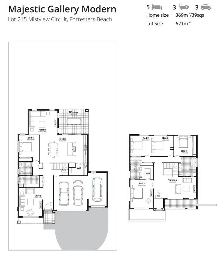 Floorplan of Homely house listing, Lot 215 Mistview Circuit, Forresters Beach NSW 2260