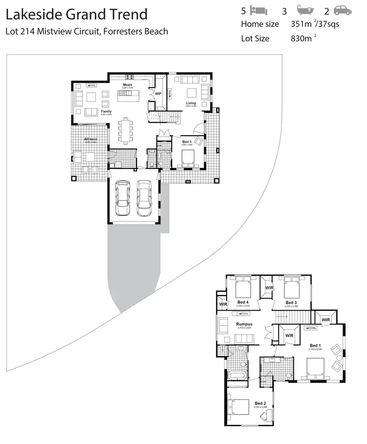 Floorplan of Homely house listing, Lot 214 Mistview Circuit, Forresters Beach NSW 2260