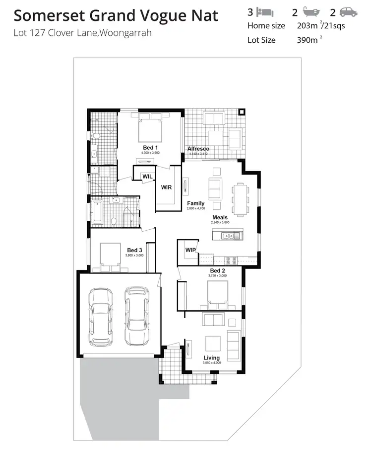 Floorplan of Homely house listing, Lot 127 Clover Lane, Woongarrah NSW 2259