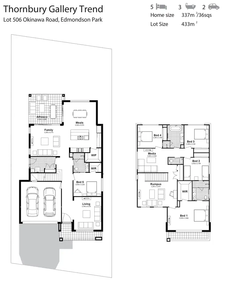 Floorplan of Homely house listing, Lot 506 Okinawa Rd, Edmondson Park NSW 2174