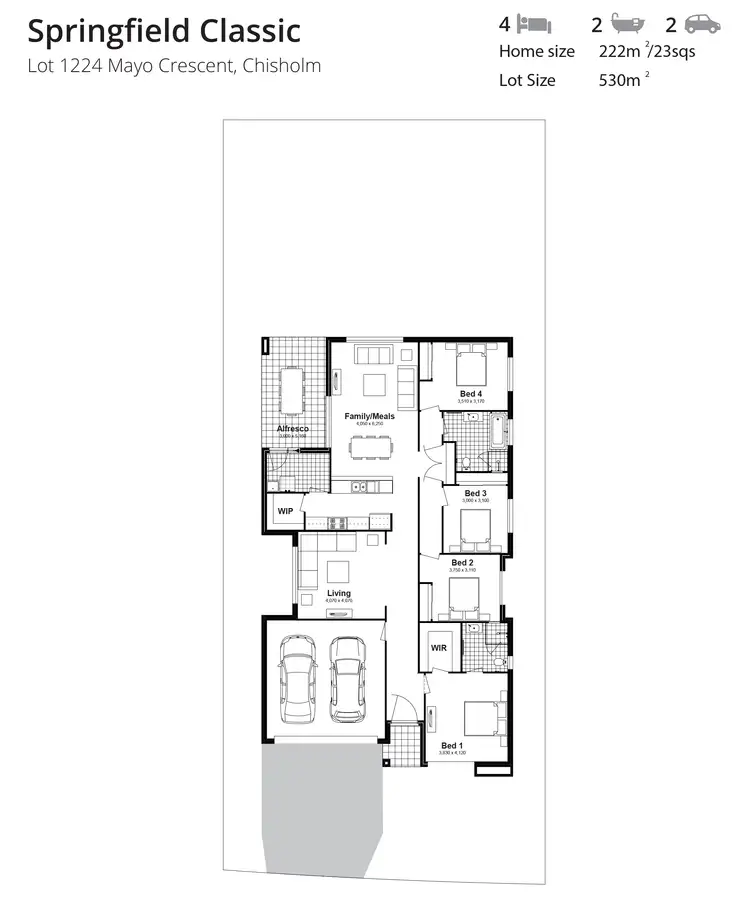 Floorplan of Homely house listing, Lot 1224 Mayo Crescent, Chisholm NSW 2322