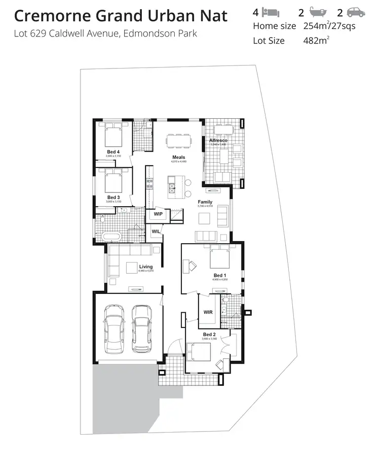 Floorplan of Homely house listing, Lot 629 Caldwell Avenue, Edmondson Park NSW 2174