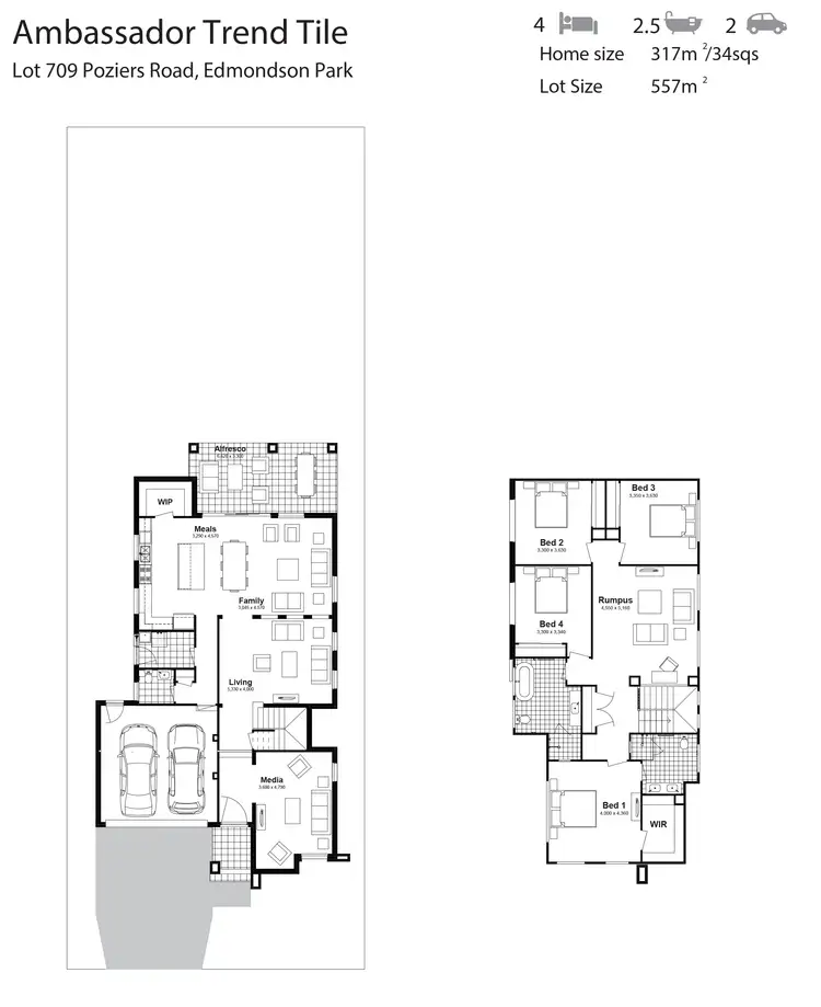 Floorplan of Homely house listing, Lot 709 Poziers Road, Edmondson Park NSW 2174