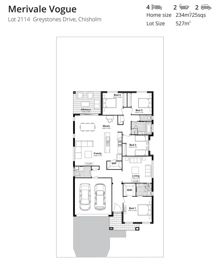 Floorplan of Homely house listing, Lot 2114 Greystones Drive, Chisholm NSW 2322