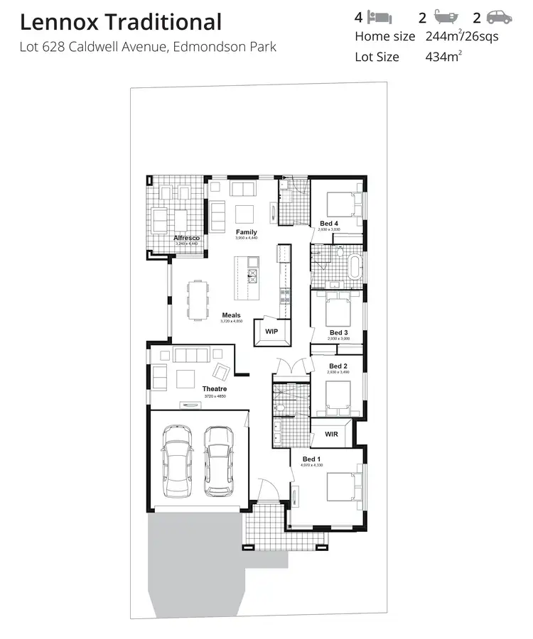 Floorplan of Homely house listing, Lot 628 Caldwell Avenue, Edmondson Park NSW 2174