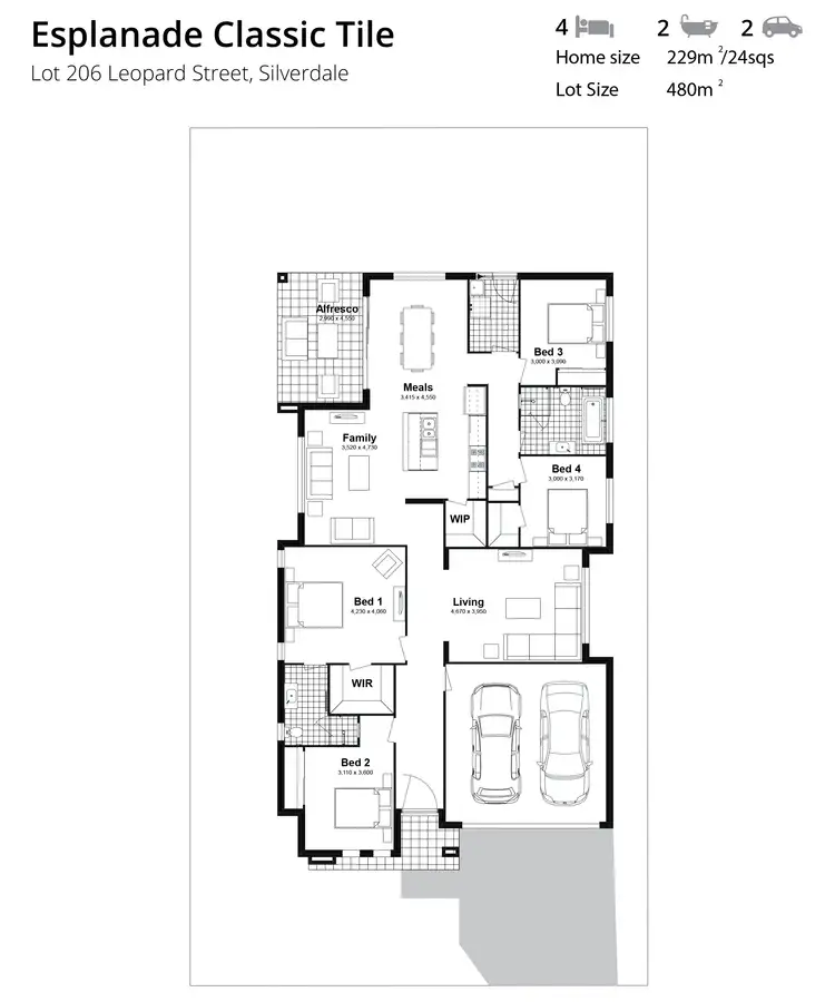 Floorplan of Homely house listing, Lot 206 Leopard Street, Silverdale NSW 2752