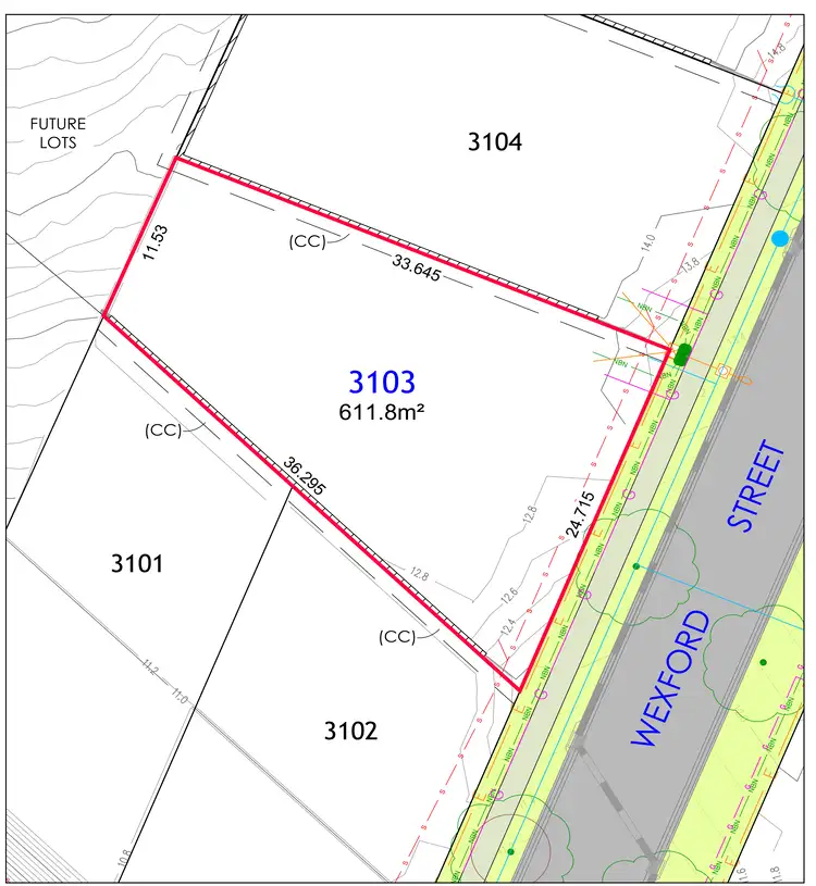 Floorplan of Homely land listing, LOT 3103, Lot 3103 Wexford Street, Chisholm NSW 2322