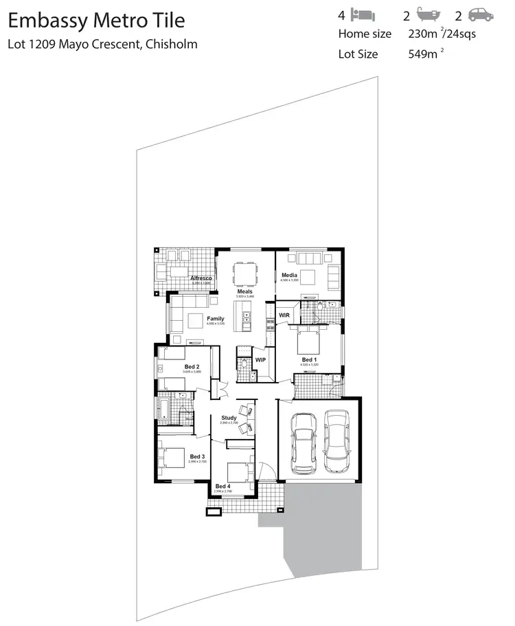 Floorplan of Homely house listing, Lot 1209 Mayo Crescent, Chisholm NSW 2322