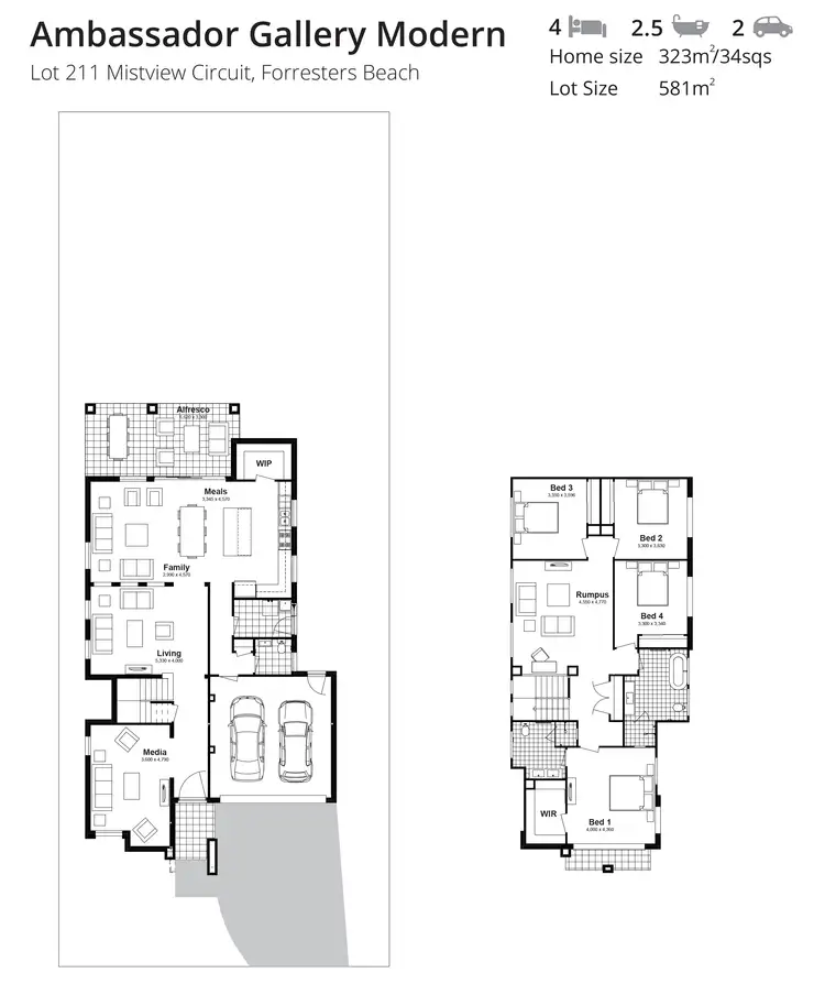 Floorplan of Homely house listing, Lot 211 Mistview Circuit, Forresters Beach NSW 2260
