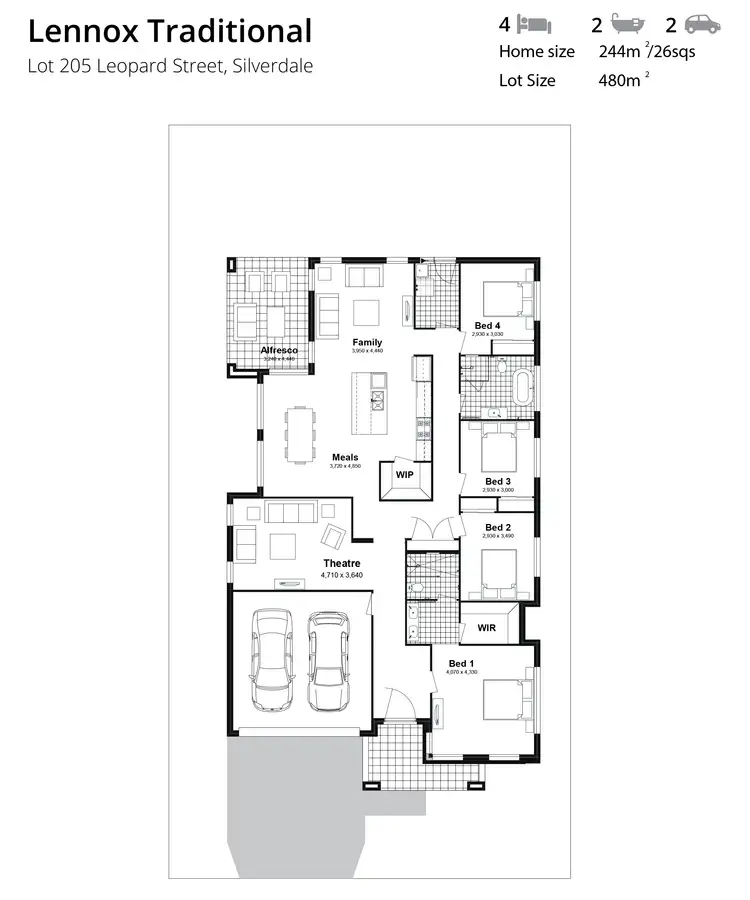 Floorplan of Homely house listing, Lot 205 Leopard Street, Silverdale NSW 2752