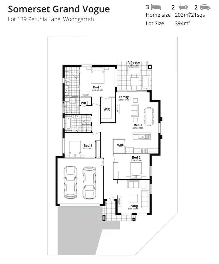 Floorplan of Homely house listing, Lot 139 Petunia Lane, Woongarrah NSW 2259