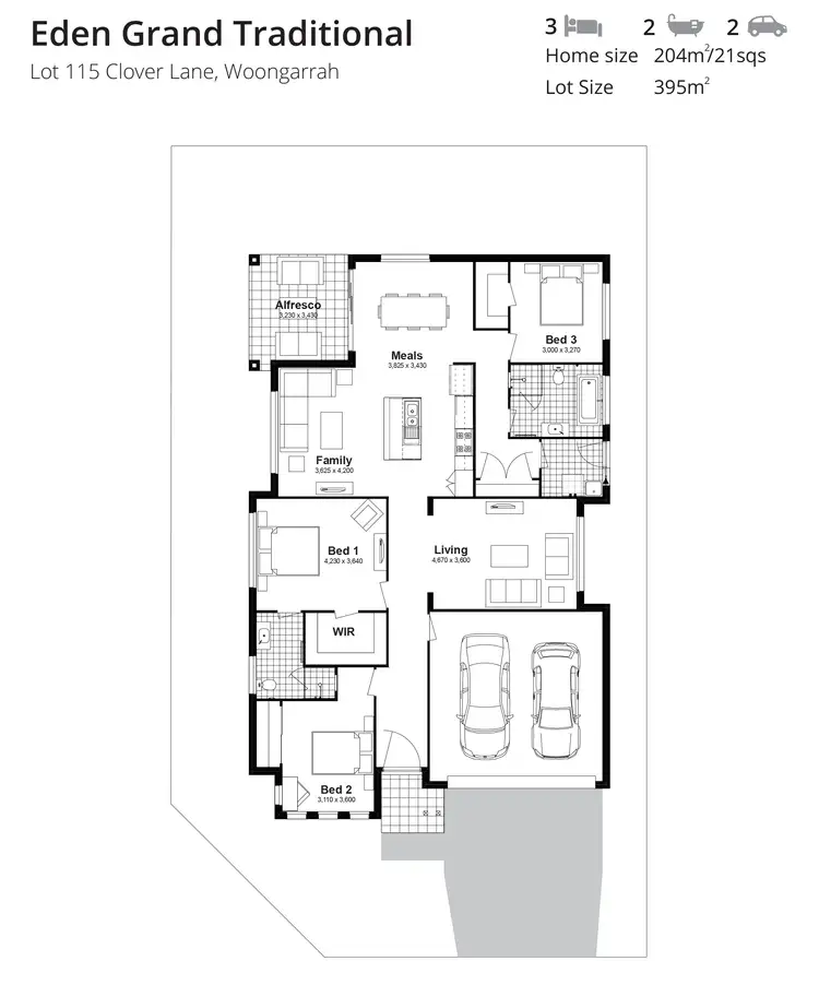 Floorplan of Homely house listing, Lot 115 Clover Lane, Woongarrah NSW 2259